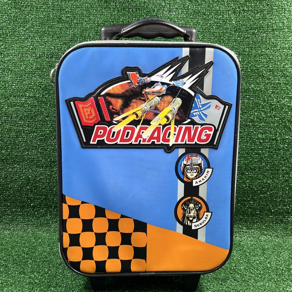 Star Wars Episode 1 Rolling Soft‎ Shell Suitcase CarryOn See Pics Some Wear